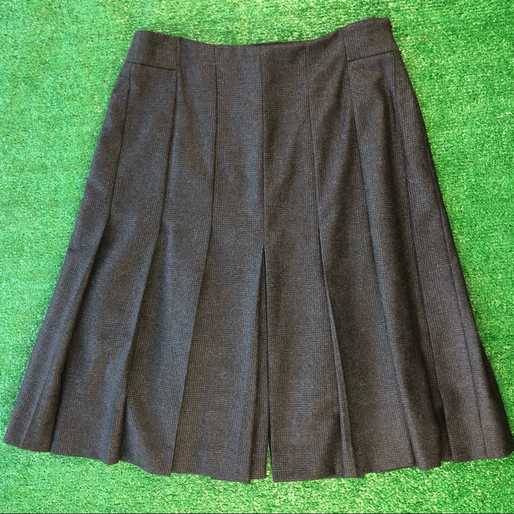 Akris Skirt Pleated Wool A Line Size 10